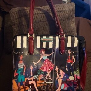 Nicole Lee Colorful Fashion Scene Satchel
